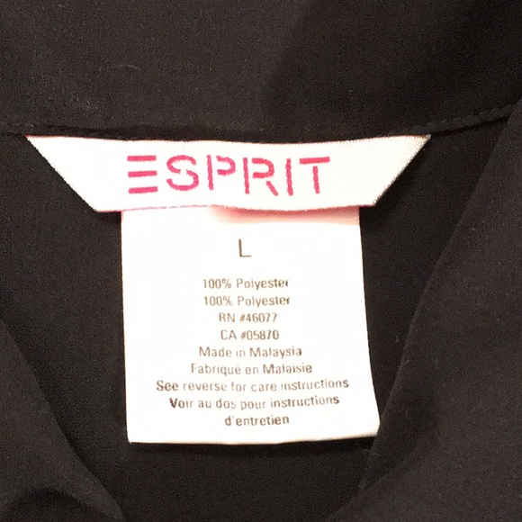 Esprit Sheer Black Blouse - Picture 5 of 5